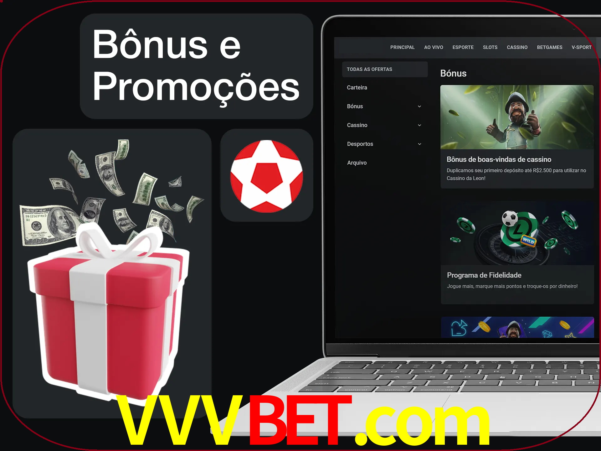 Verifique se há novos bônus e promoções.