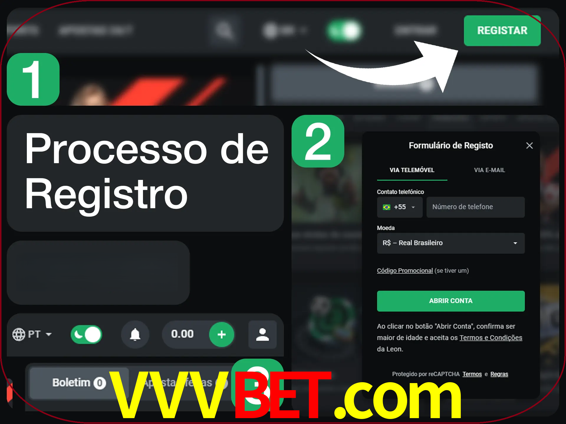 O processo de registro na LeonBet é simples.