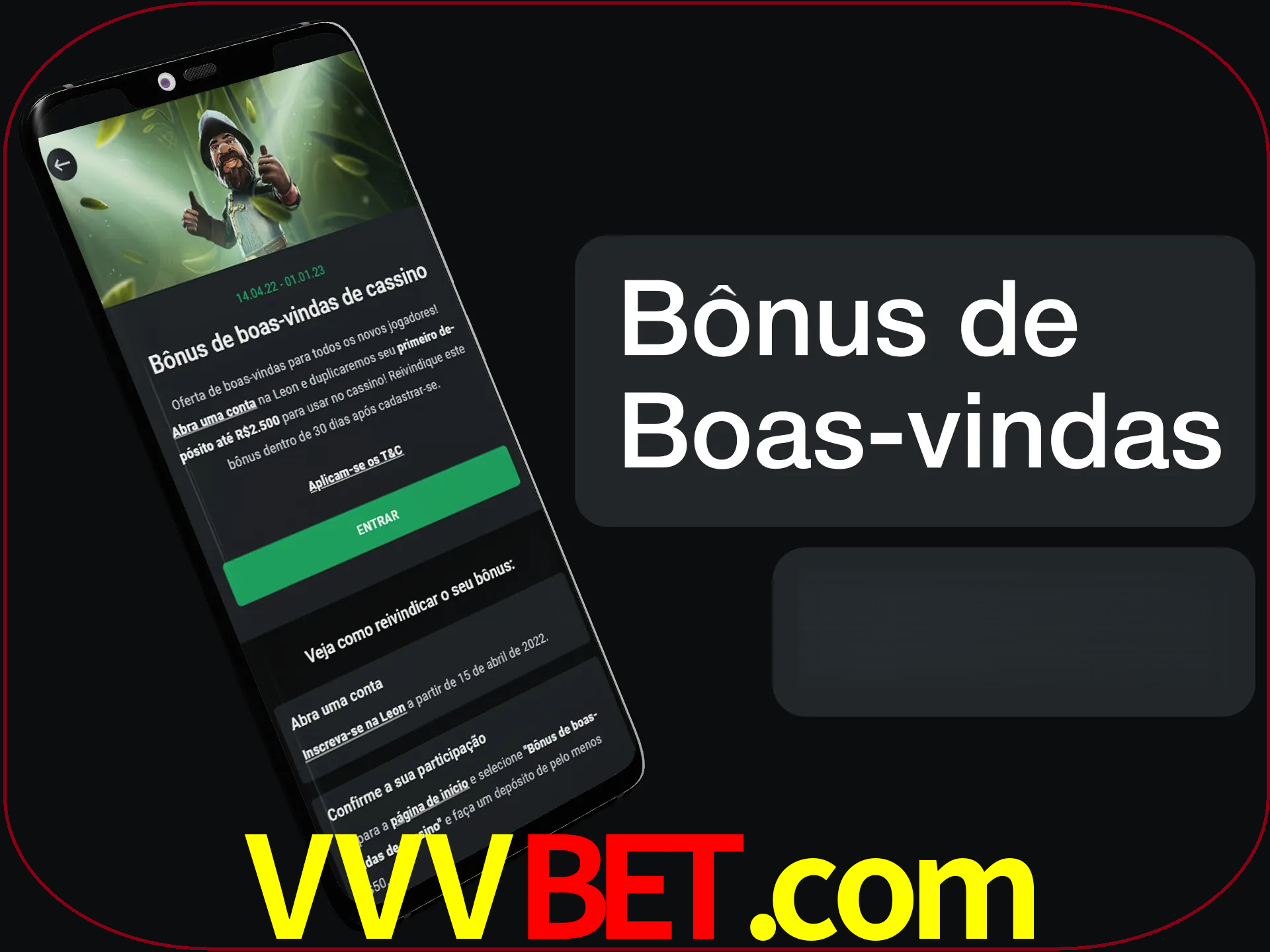 Não se esqueça de usar o bônus de boas-vindas.